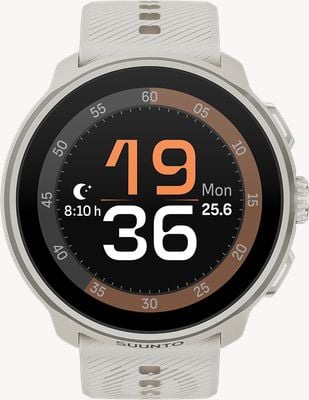 Suunto RUN Lightweight AMOLED Running Watch (46mm) Frost Grey - Silicone SS051273000