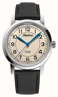 Alpina Heritage Automatic (38mm) Beige Dial / Black Calf Leather Strap AL-520BG3SH6