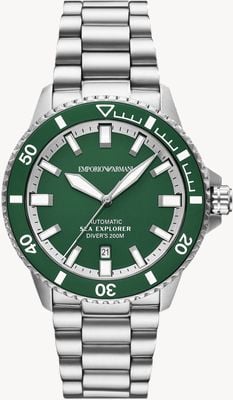 Emporio Armani Sea Explorer 200m Automatic (42mm) Green Dial / Stainless Steel Bracelet AR60088
