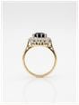 James Moore & Co Pre-Owned 18ct Yellow Gold Platinum Head Royal Blue 2.50ct Sapphire & 1.10ct Diamond Cluster Halo Ring J18130 - alternate view 2