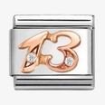 Nomination Classic Number 13 Rose Gold Charm 430315/13
