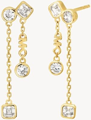 Michael Kors KORS BRILLIANCE Cubic Zirconia Gold-Plated Sterling Silver Drop Earrings MKC1773710