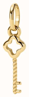 D.LOUISE Gold Plated Mini Clover Key Charm CH12