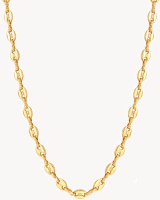 Burren Jewellery 18k Gold Plate Anchor Chain Necklace N1367