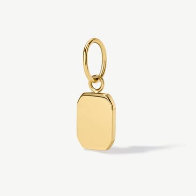 D.LOUISE Gold tone Mini Cushion Charm Pendant CH06