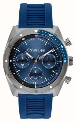 Calvin Klein Men's CK Flex Blue Dial / Blue Silicone Strap 25200468