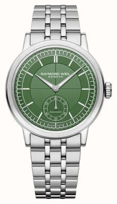 Raymond Weil Millesime Automatic Small-Seconds (39.5mm) Green Dial / Stainless Steel Bracelet 2930-ST-52001