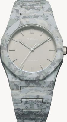 D1 Milano Polycarbon Urban Camo (40.5mm) Matte Grey Dial / Grey Camouflage Polycarbonate Strap PCBJ37