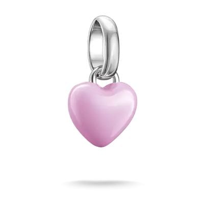 Thomas Sabo CC13368-M02-9 Silver Pink Heart Charm â Jewellery