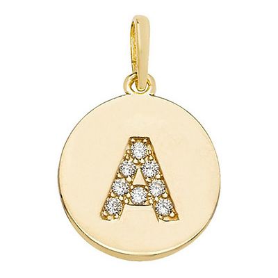 James Moore TH PN610/A 9ct Yellow Gold Round Cubic Zirconia Jewellery