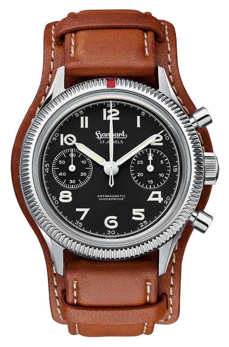 Hanhart H701.210-7210 417 ES 1954 (39mm) Black Dial / Light Watch