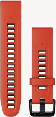 Garmin QuickFit® 20 Strap Only Flame Red and Graphite Silicone 010-13279-04