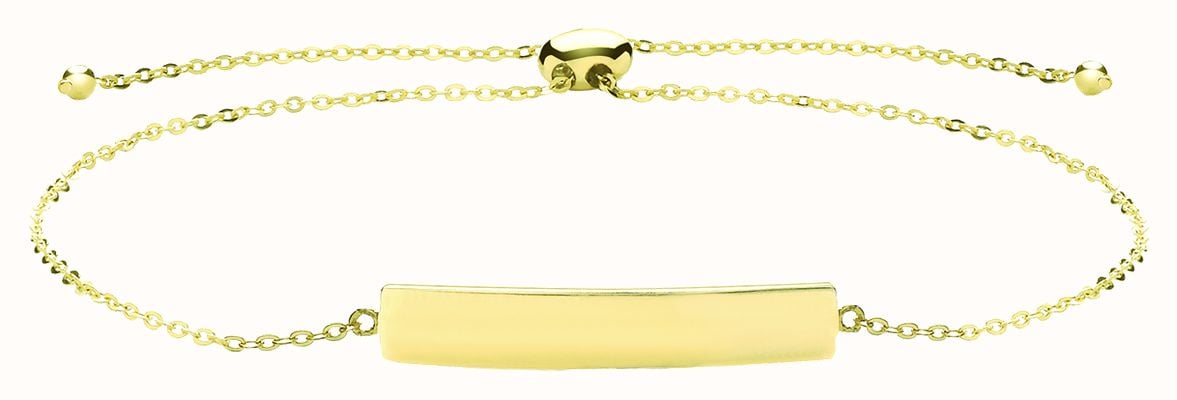 James Moore CTS Ladies 9ct Yellow Gold ID Pull Style Bracelet BR641