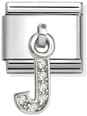 Nomination Classic Letter J Cubic Zirconia Charm 331818/10