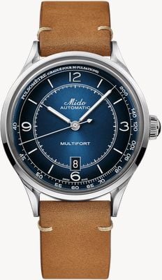 MIDO Multifort Patrimony Automatic (40mm) Blue Sunray Dial / Brown Leather Strap M0404071604000