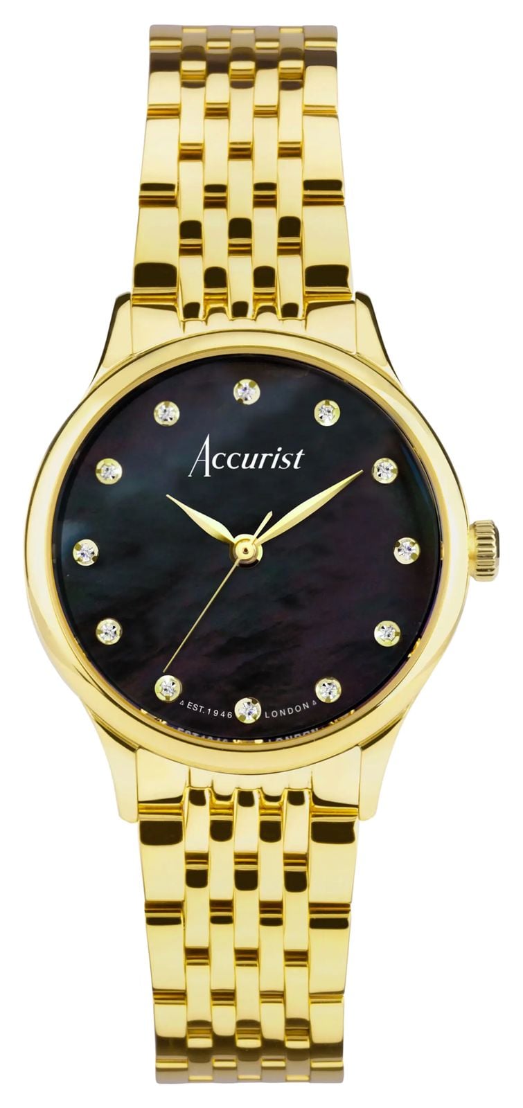 Accurist 77004 Women's Dress Diamond Quartz (28mm) Black Watch