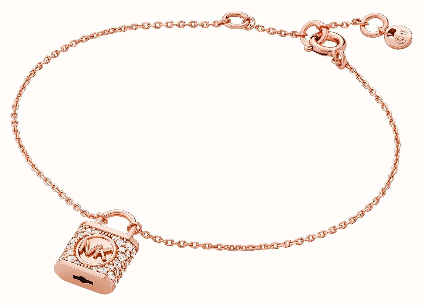 Michael kors rose gold padlock bracelet on sale