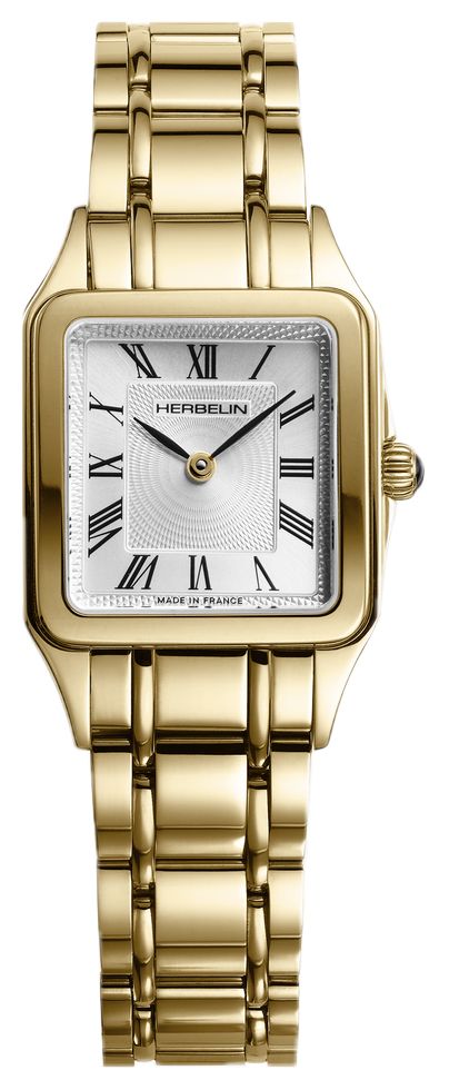 Herbelin 17457BP1N01 Luna Quartz (24mm) Silver GuillochÃ© Watch