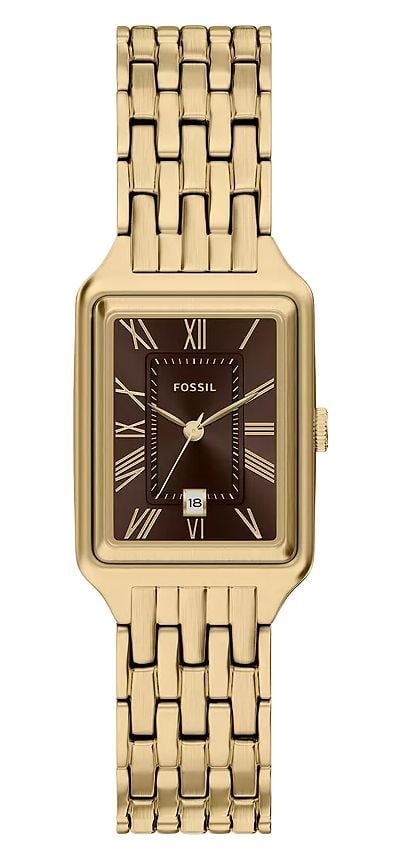 Fossil ES5540 Raquel (23mm) Brown Dial / Gold PVD Stainless Watch