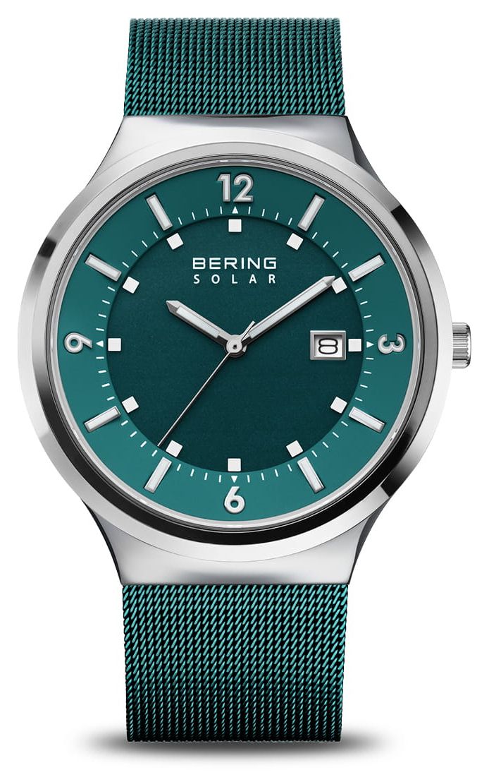 Bering 14442-808 Men’s Solar (42mm) Green Dial / Green Watch