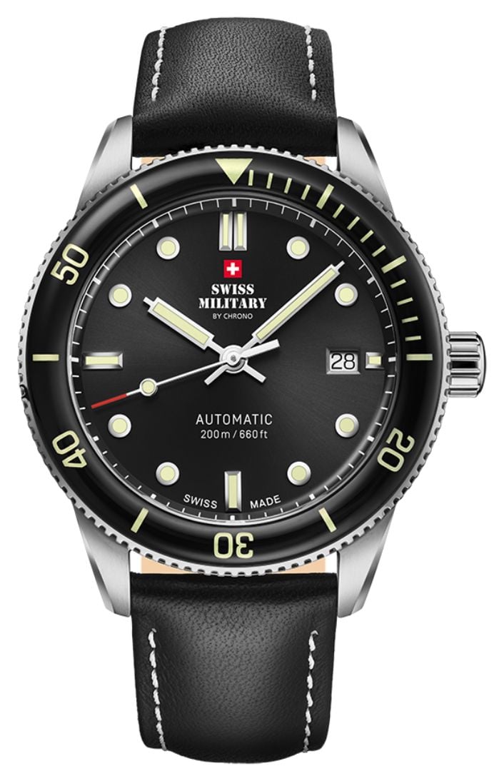 Swiss Military by Chrono SMA34106.05 Automatic Black Dial Watch