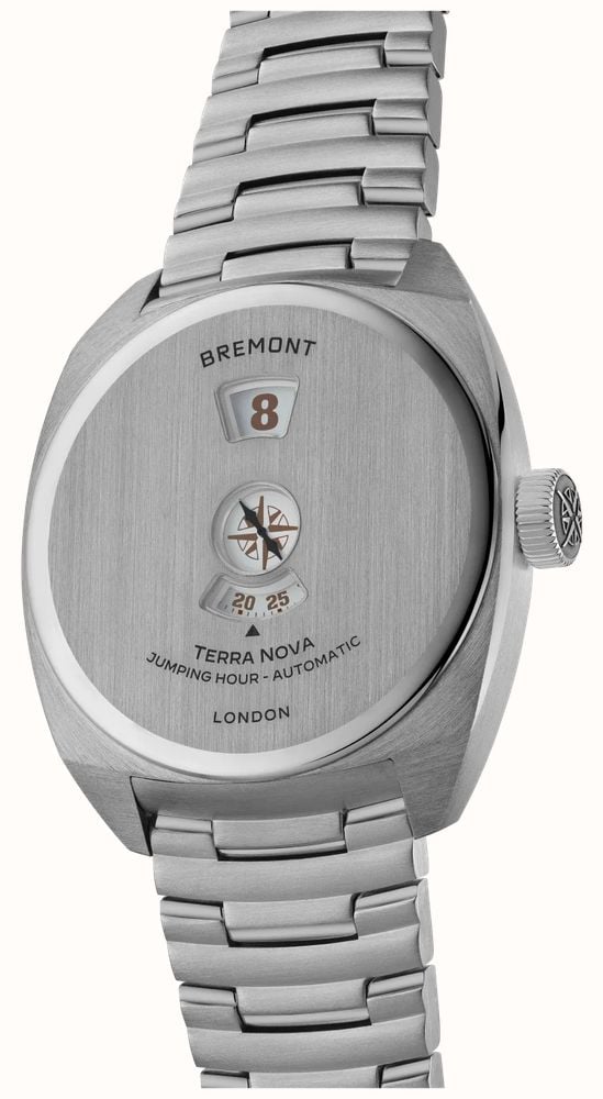 Bremont Terra Nova Jumping Hour Automatic (38mm) Closed-Case Dial / Stainless Steel Bracelet TN38-JH-SS-CC-B - alternate view 3