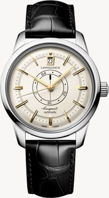LONGINES Conquest Heritage Central Power Reserve (38mm) Champagne Dial / Black Alligator Leather Strap L16484782