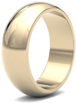 James Moore Wedding Rings | 9ct Yellow Gold | 7mm | Heavy | D-Shape | AG_7LHD-9Y