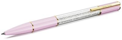 Swarovski Crystalline Lustre Ballpoint Pen Pink White Crystals Gold-Tone Plated 5693725