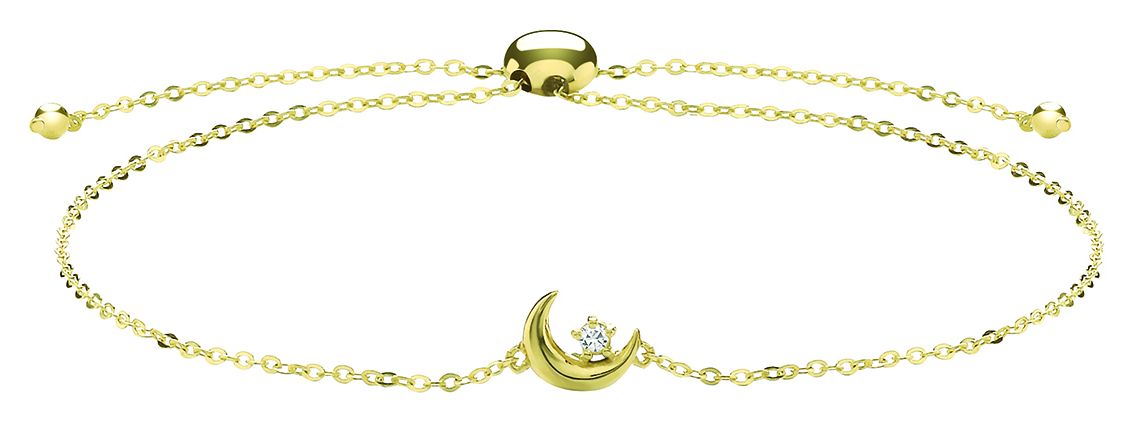 Treasure House BR634 Women's 9ct Yellow Gold Moon Pull Style Jewellery