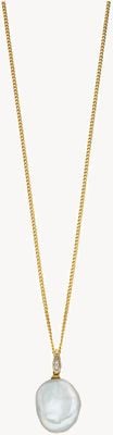 Elements Gold 9k Yellow Gold Baroque Pearl And Diamond Pendant Only GP2171W