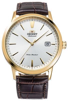Orient Mechanical Contemporary (41.6mm) Silver Dial / Brown Leather Strap RA-AC0F04S30B