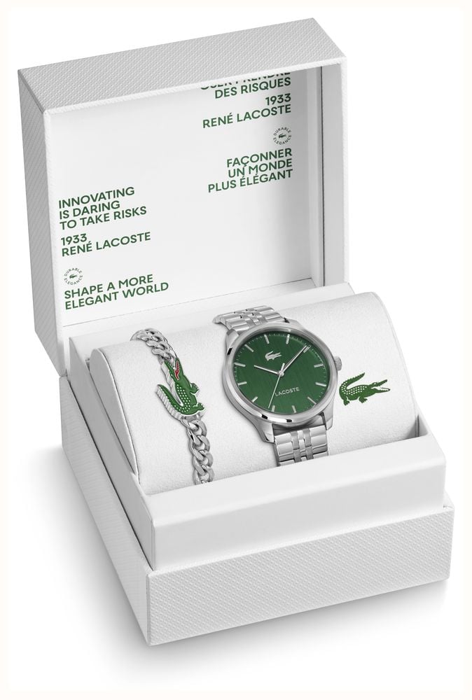Lacoste Mens Stainless Steel Green Dial Giftset Watch 2070065 - alternate view 2