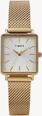 Timex Transcend (22mm) Silver Dial / Gold PVD Stainless Steel Mesh Bracelet TW2Y26100