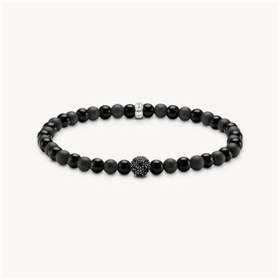 Thomas Sabo Men's Talisman Bracelet Positive Energy with Obsidian Beads A2184-705-11-L19