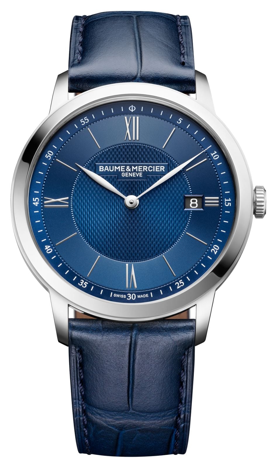 Baume & Mercier 10878 Classima Quartz (40mm) Blue Sun-Satin Watch