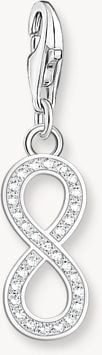 Thomas Sabo Silver Infinity Charm Pendant With Zirconia Stones Silver 2171-051-21