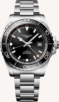 LONGINES HydroConquest GMT Automatic (43mm) Black Sunray Dial / Stainless Steel Bracelet L38904566