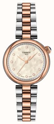 Tissot Desir Diamond Quartz (28mm) Mother of Pearl Dial / Two-Tone Stainless Steel Bracelet T1520102211601