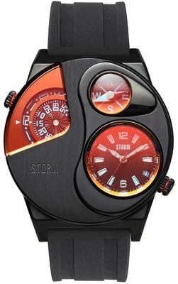 STORM Men's Navitrek (45mm) Slate Red Dial / Black Rubber Strap 47538/SL/R