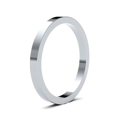 James Moore Wedding Ring  | 2mm | Heavy | Size Flat | AG_2LHF-9W AG_2LHF-9W