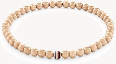 Tommy Hilfiger Women's Metal Beads Rose Gold-Tone Stainless Steel Bracelet 2780939