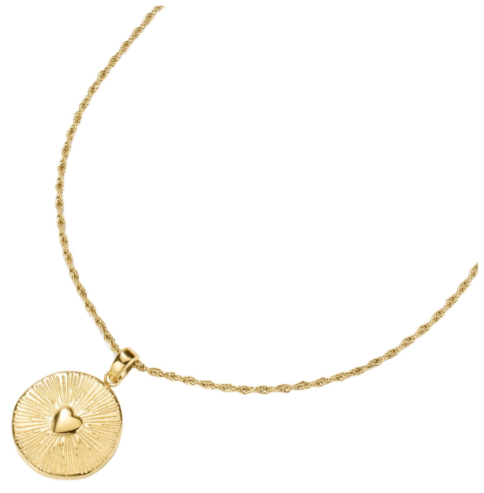 D.LOUISE SKN-66 Talisman Heart Necklace Gold Plated Jewellery