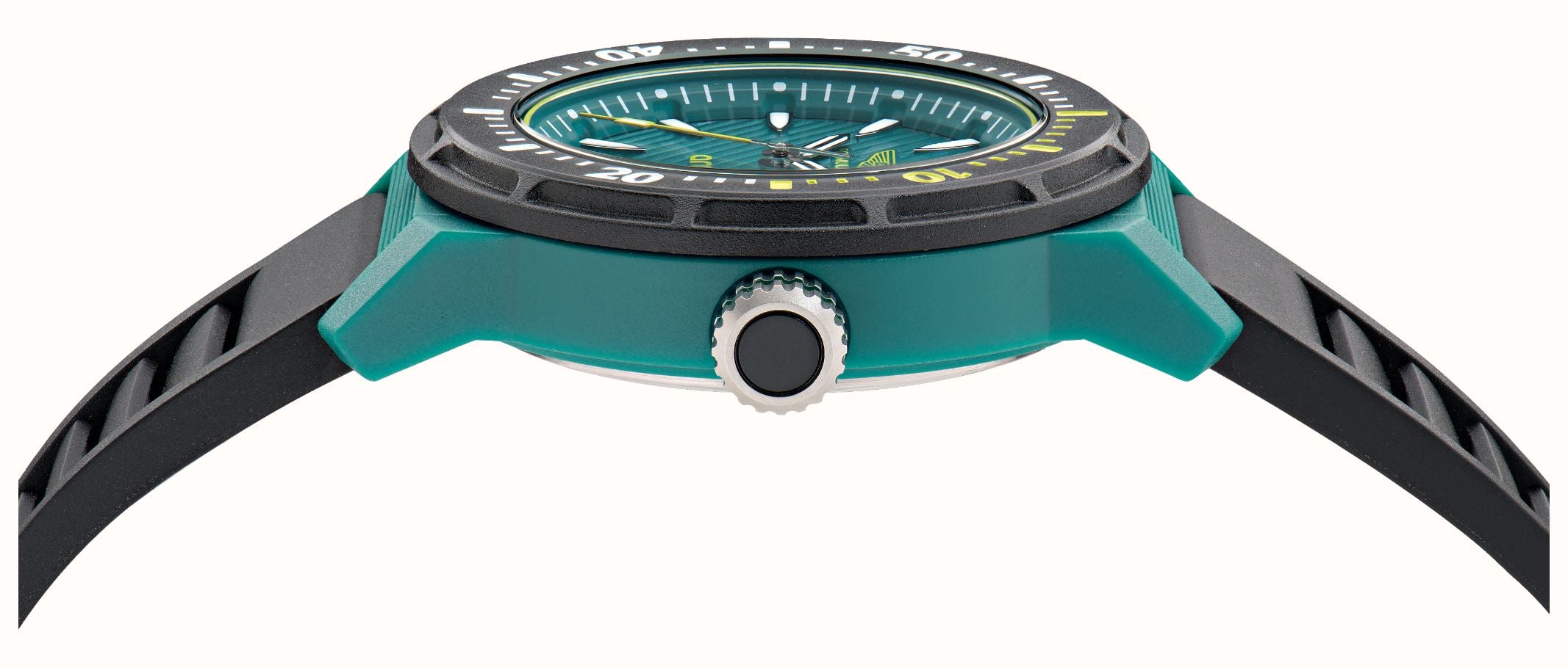 Aston Martin Aramco Formula One™ Team PDK W Quartz (40mm) Podium Green Dial / Black Silicone Strap Watch MTFK1F502 - alternate view 3
