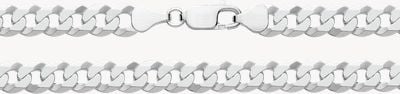 Treasure House Sterling Silver Flat Bevelled Curb Chain 22" G1352/22