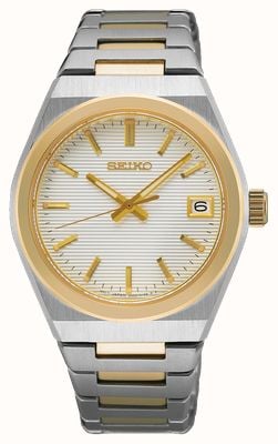Seiko Classic 6N42 Quartz (34mm) White Dial / Two-Tone Stainless Steel Bracelet SUR578P1