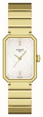 Tissot SRV Quartz (21.8mm) Mother-of-Pearl Dial / Gold PVD Stainless Steel Bracelet T1601103311300