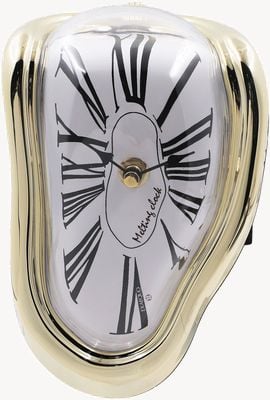 Exaequo Melting Watch Melting Clock - ABS Gold Colour Case - White Dial EX 0012.0002