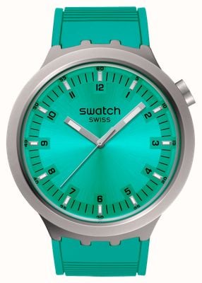 Swatch AQUA SHIMMER Big Bold Irony (47mm) Turquoise Dial / Turquoise Rubber Strap SB07S100