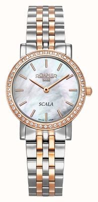 Roamer Scala Crystal (28mm) Mother-of-Pearl Dial / Two-Tone Stainless Steel Bracelet 976830 49 20 50